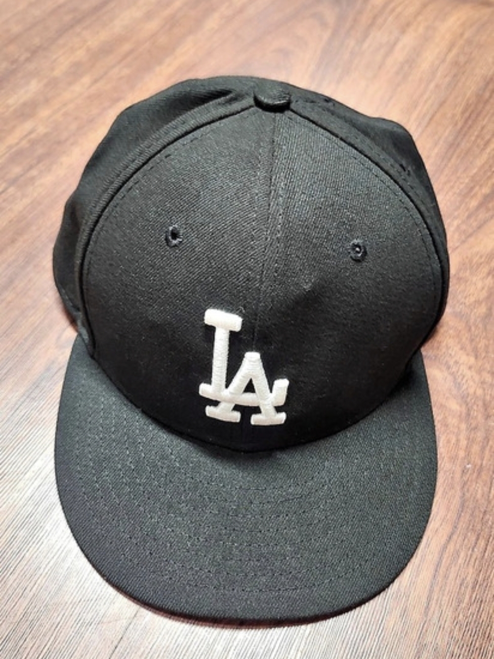 New Era Los Angeles Dodgers Black and White 59FIFTY Fitted Hat Size 7 1/4
